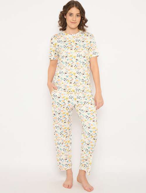 women floral printed nightwear pyjama set - 21913315 -  Standard Image - 0