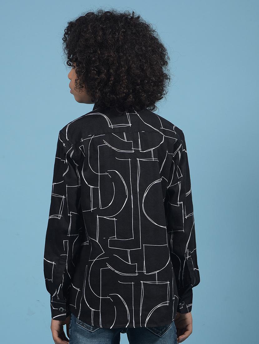 boys printed collared long sleeves shirt - 21913479 - Standard Image - 3