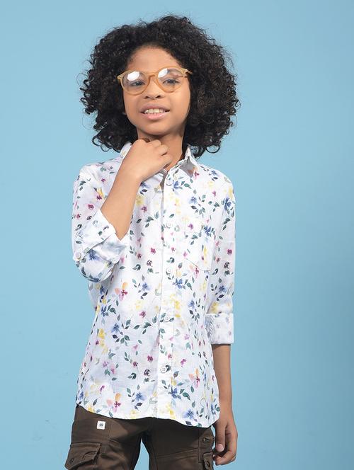 boys printed collared long sleeves shirt - 21913482 -  Standard Image - 0