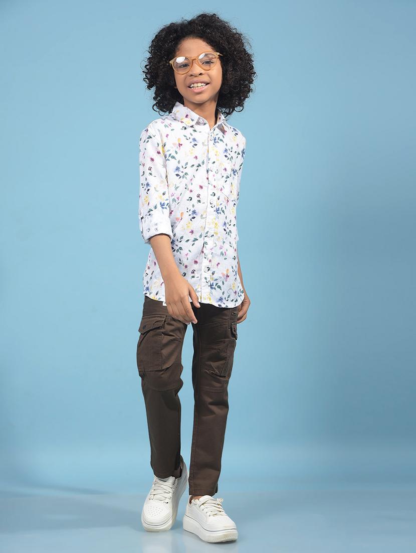 boys printed collared long sleeves shirt - 21913482 - Standard Image - 5