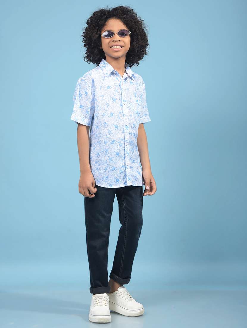 boys floral printed short sleeve casual shirt - 21913490 -  Standard Image - 5