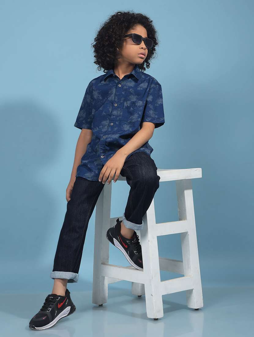 boys printed short sleeve casual shirt - 21913491 -  Standard Image - 5