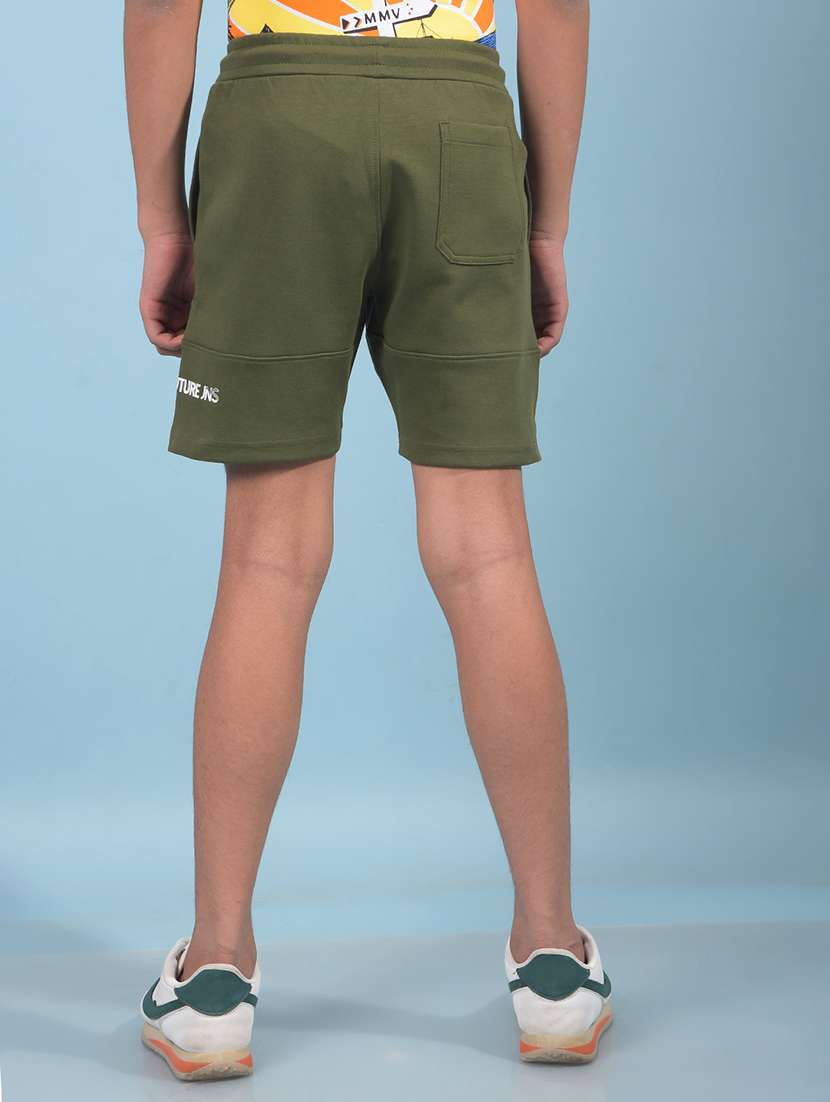 boys solid mid rise regular fit shorts  - 21913503 -  Standard Image - 3