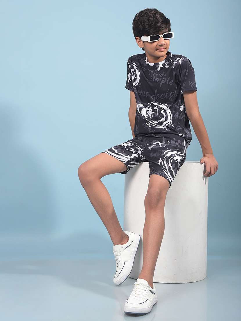 boys printed mid rise regular fit shorts  - 21913506 -  Standard Image - 5