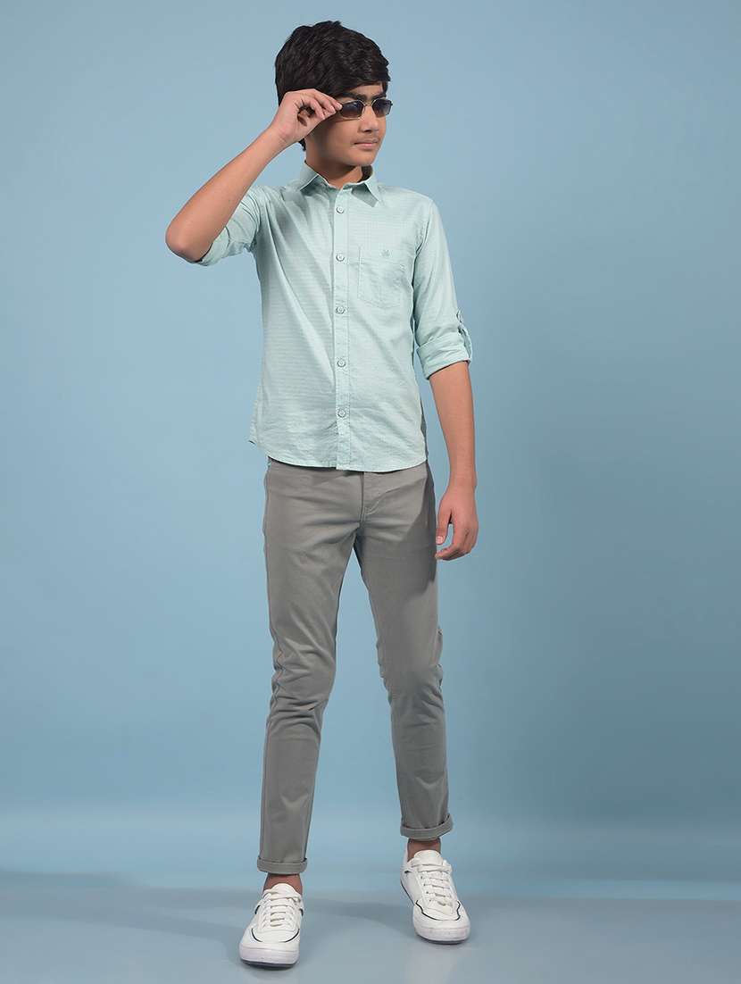 boys solid mid rise slim fit chino - 21913515 -  Standard Image - 5