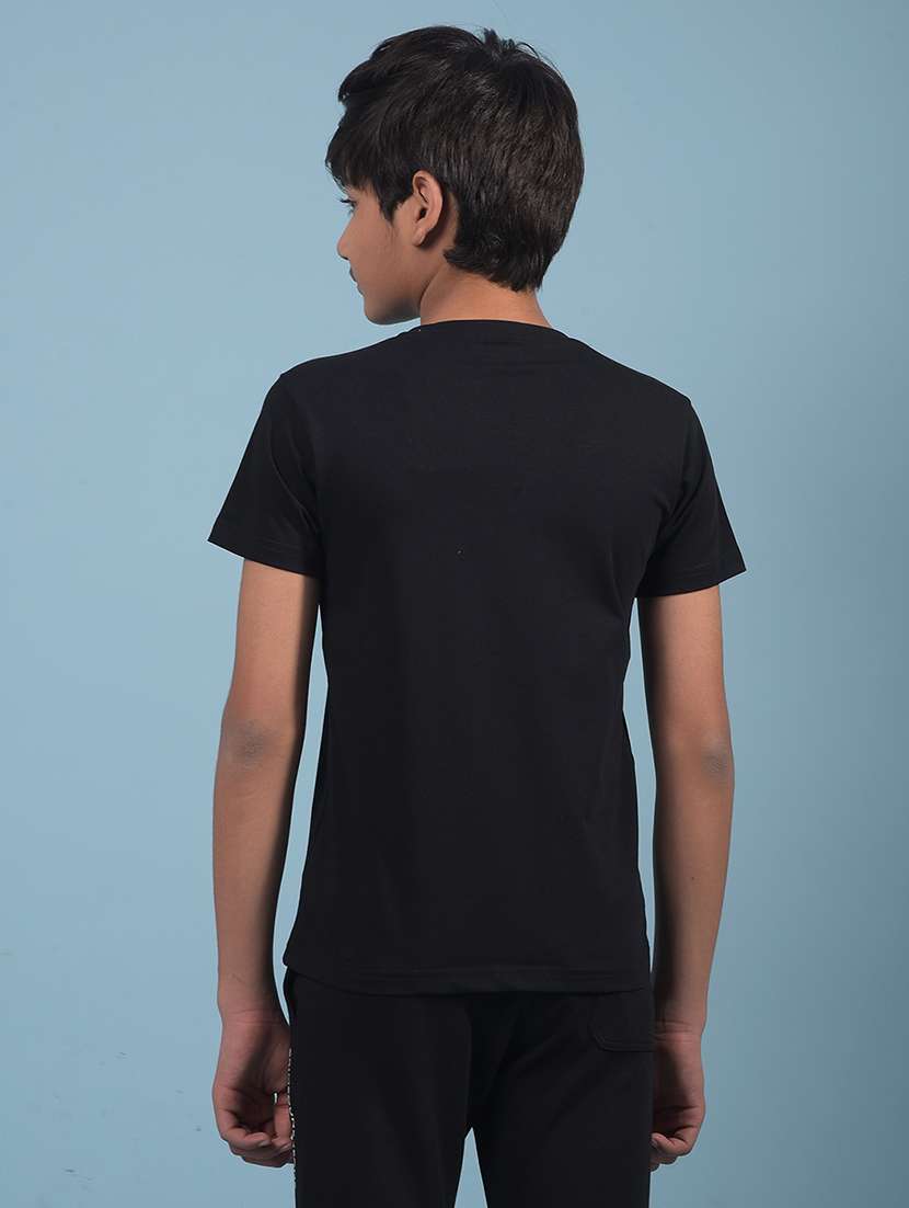 boys typographic round neck t-shirt - 21913539 -  Standard Image - 3