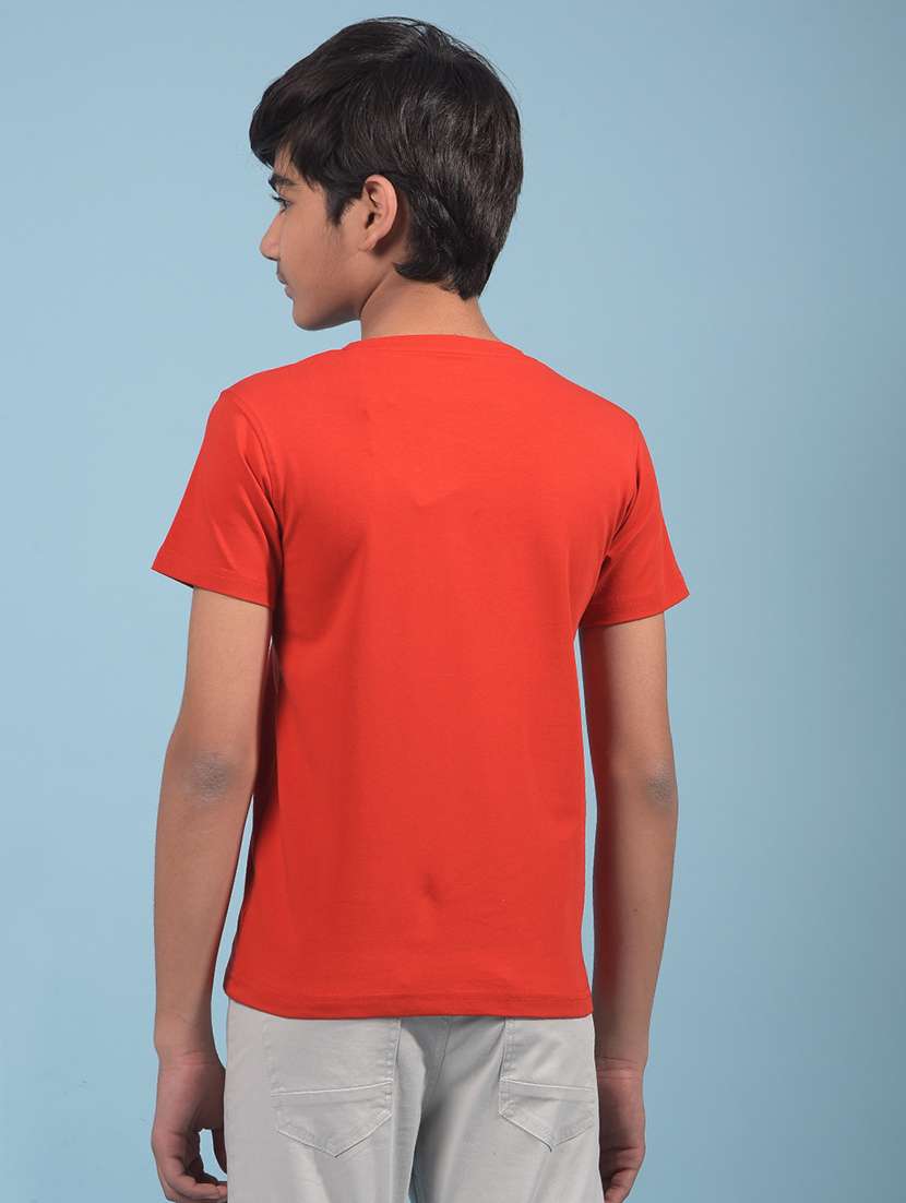 boys typographic round neck t-shirt - 21913540 -  Standard Image - 3