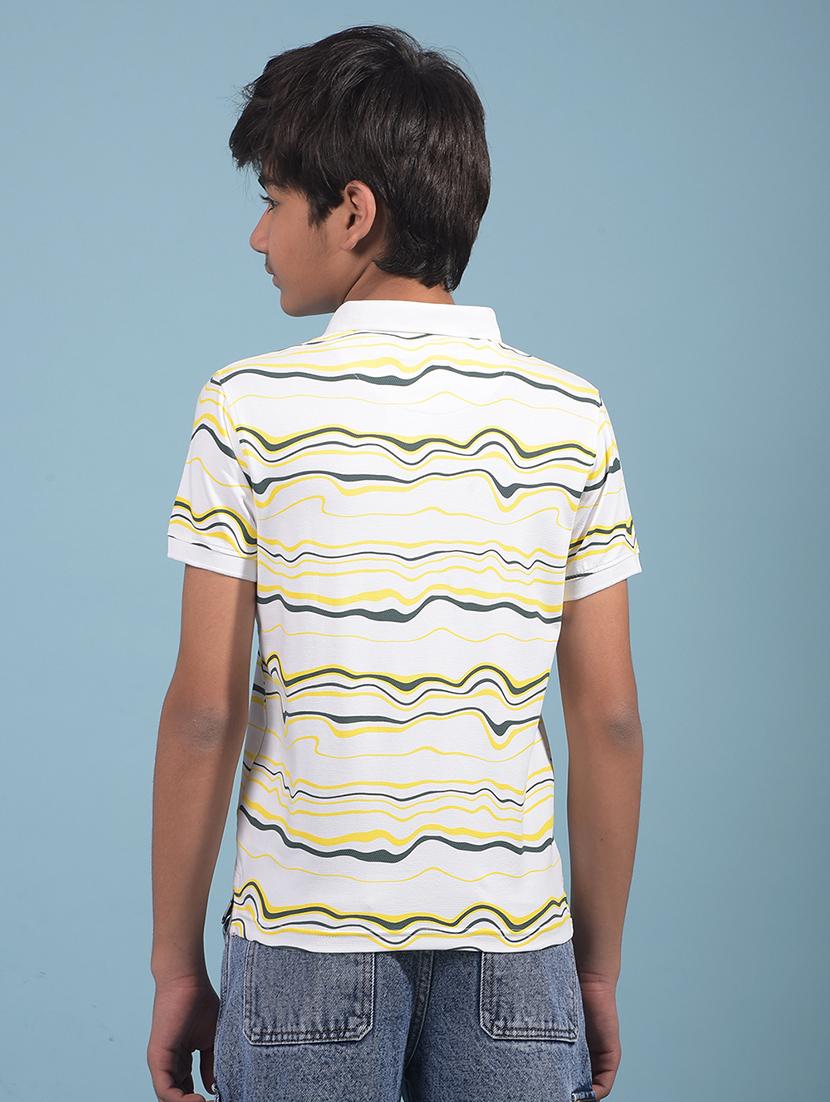 boys white printed short sleeve polo t-shirt - 21913546 - Standard Image - 3