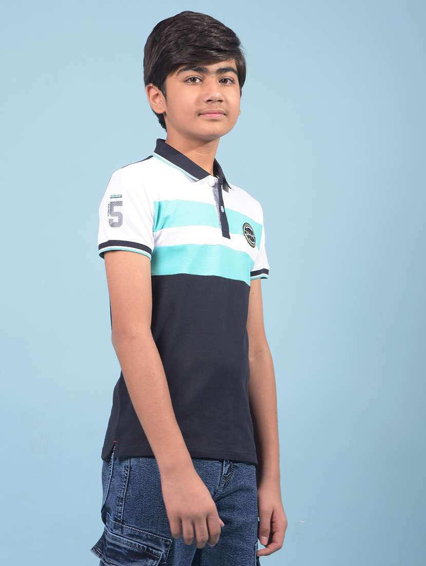 boys color block short sleeve t-shirt - 21913550 -  Standard Image - 3