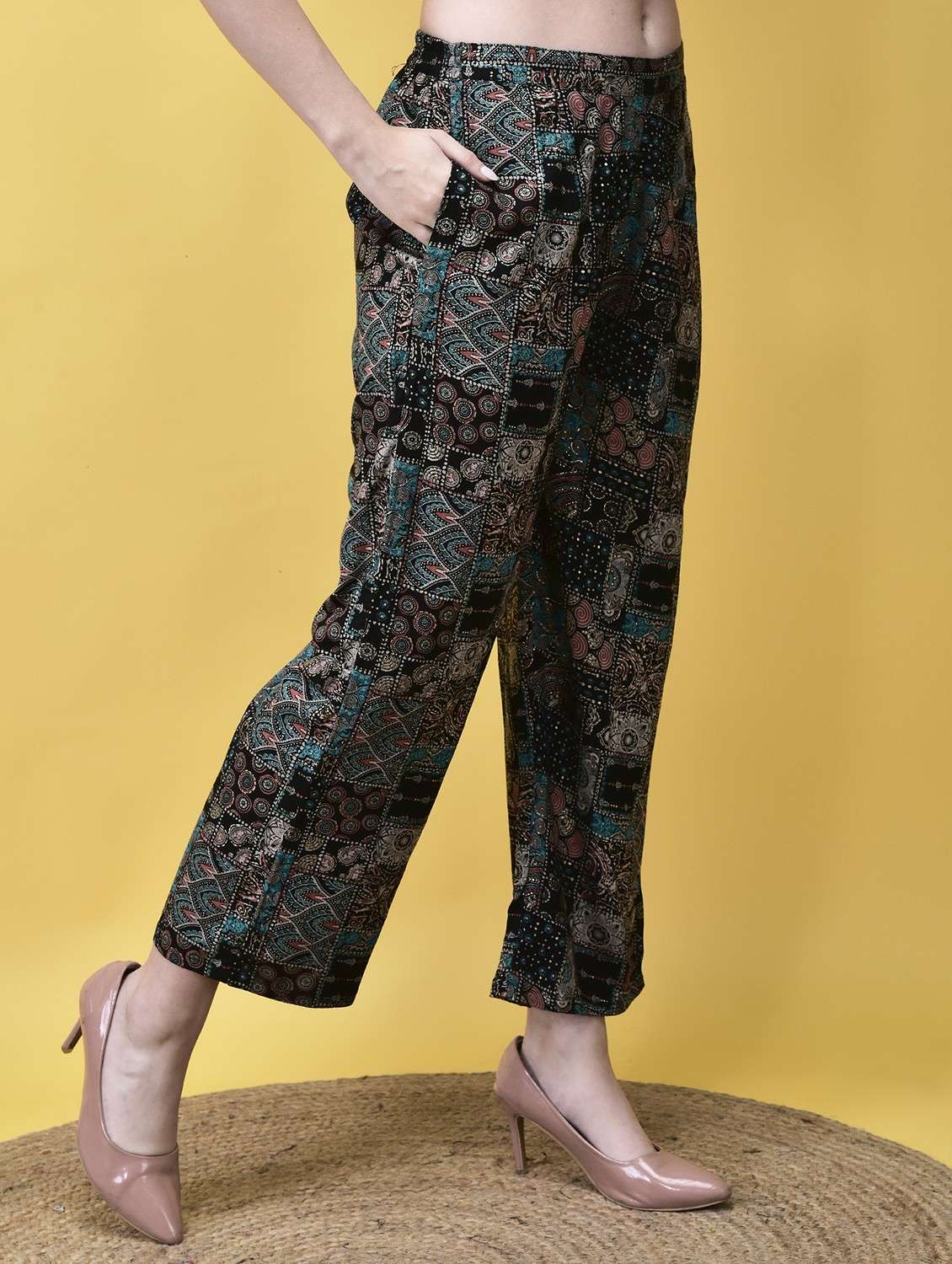 women black printed long sleeve ethnic co ord set - 21913558 -  Standard Image - 5