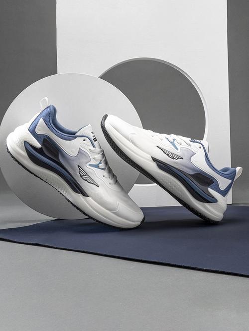 men white & blue lace up sport shoe - 21913840 - Standard Image - 0