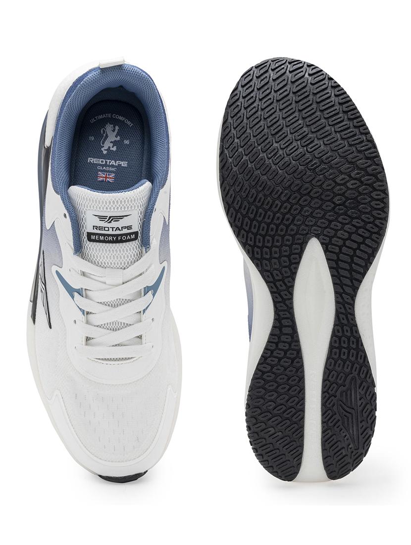 men white & blue lace up sport shoe - 21913840 - Standard Image - 5