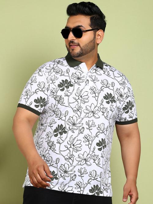 men plus size printed short sleeves polo t-shirt - 21913992 -  Standard Image - 0