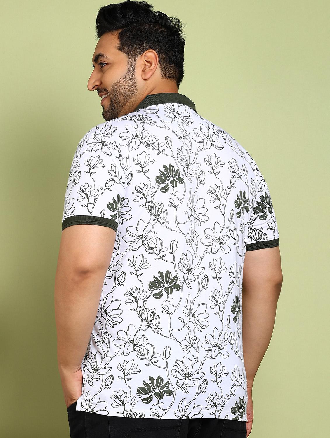 men plus size printed short sleeves polo t-shirt - 21913992 - Standard Image - 3