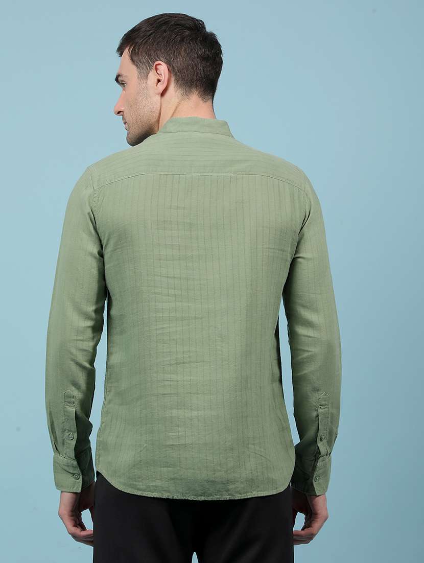 men solid mandarin neck short kurta - 21914228 -  Standard Image - 3