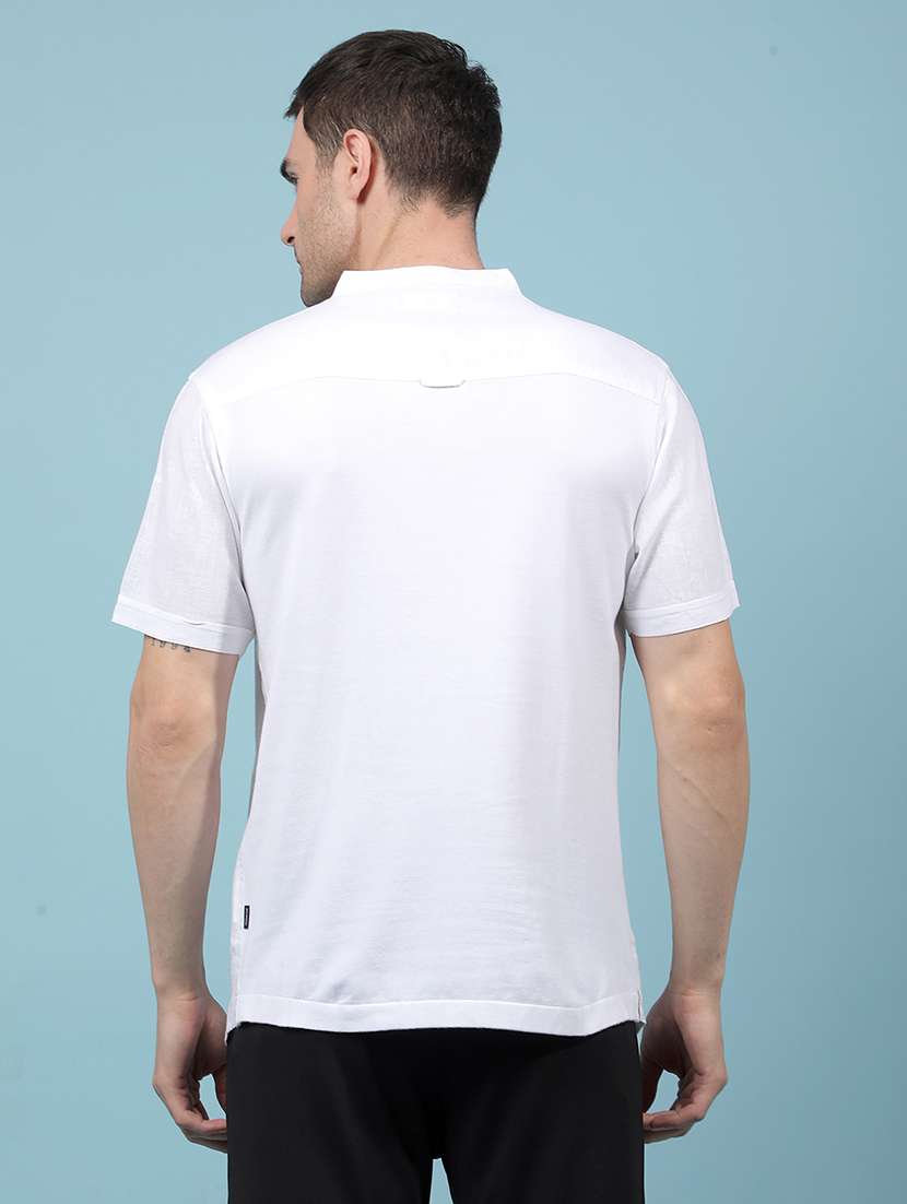 men solid mandarin neck short kurta - 21914229 -  Standard Image - 3