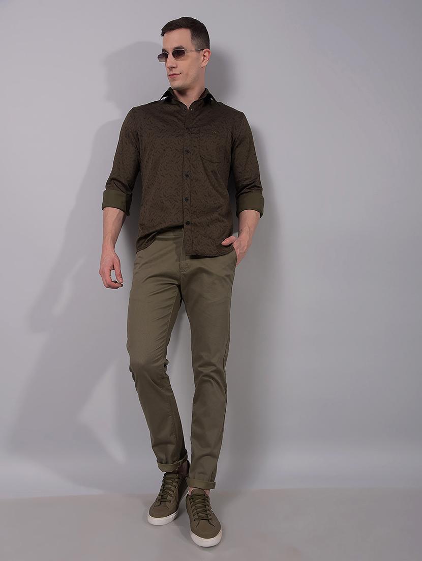men printed long sleeve slim fit casual shirt - 21914281 - Standard Image - 5