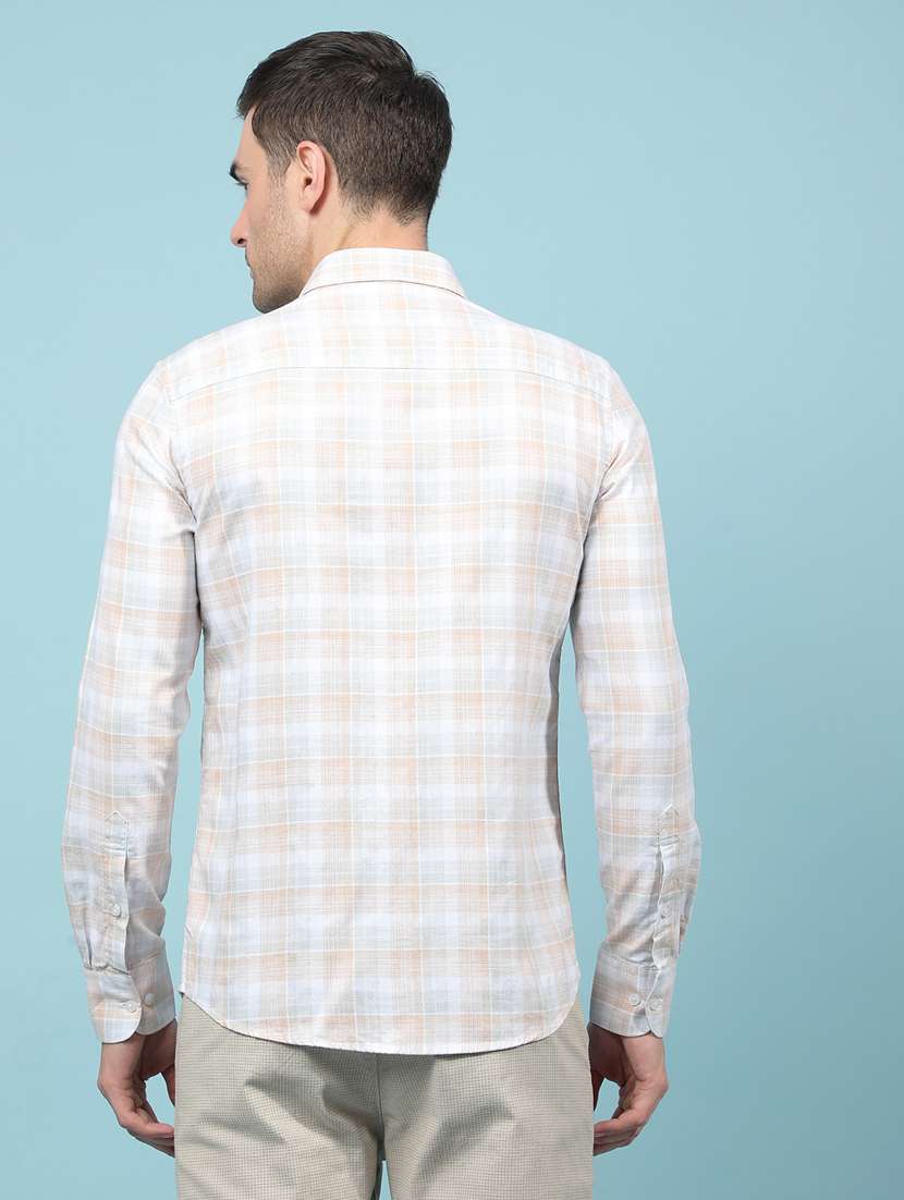 men checkered long sleeve regular fit casual shirt - 21914352 -  Standard Image - 3