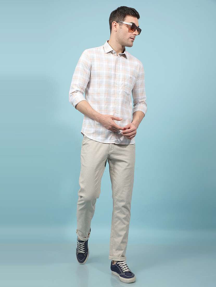 men checkered long sleeve regular fit casual shirt - 21914352 -  Standard Image - 5