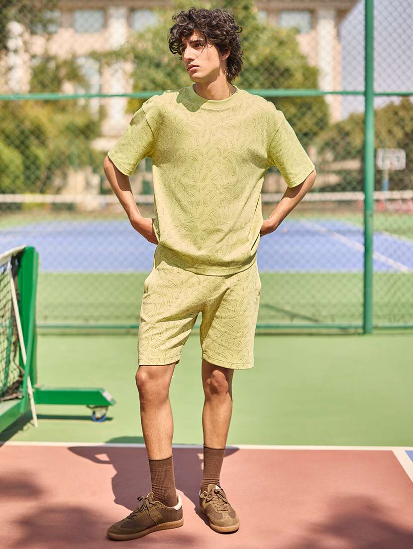 men printed mid rise regular fit short  - 21914366 -  Standard Image - 5