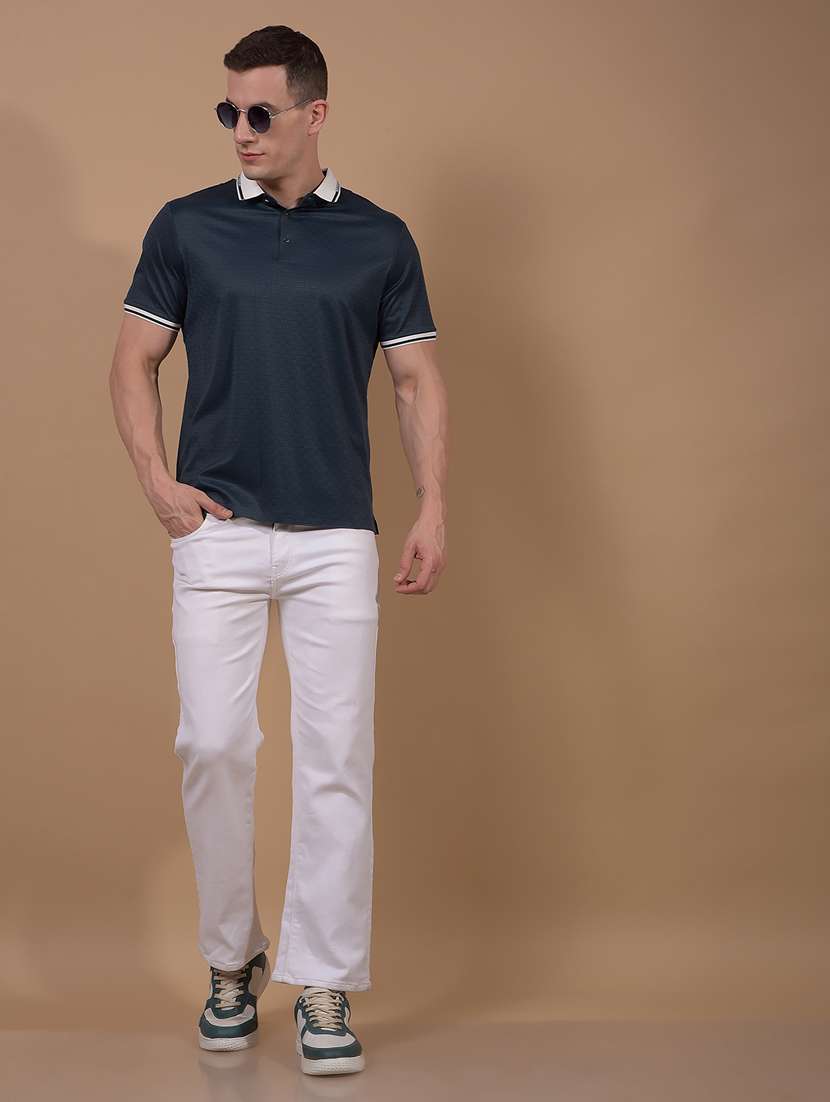 men self design short sleeve slim fit polo t-shirt - 21914419 -  Standard Image - 5