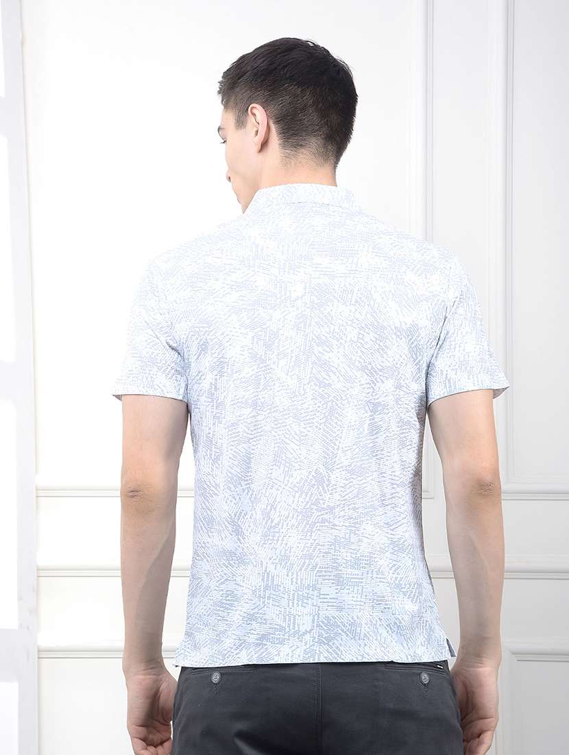 men printed short sleeve slim fit polo t-shirt - 21914428 -  Standard Image - 3