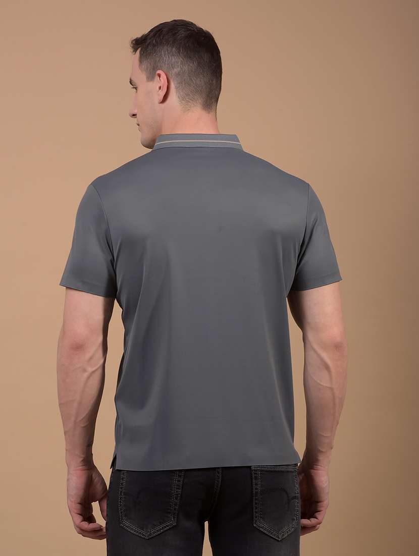 men solid short sleeve slim fit polo t-shirt - 21914434 -  Standard Image - 3