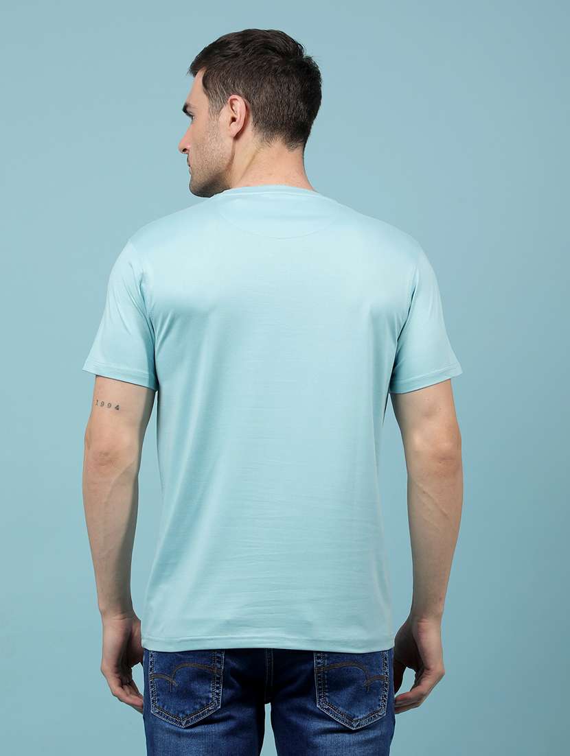 men chest print round neck regular fit t-shirt - 21914444 -  Standard Image - 3