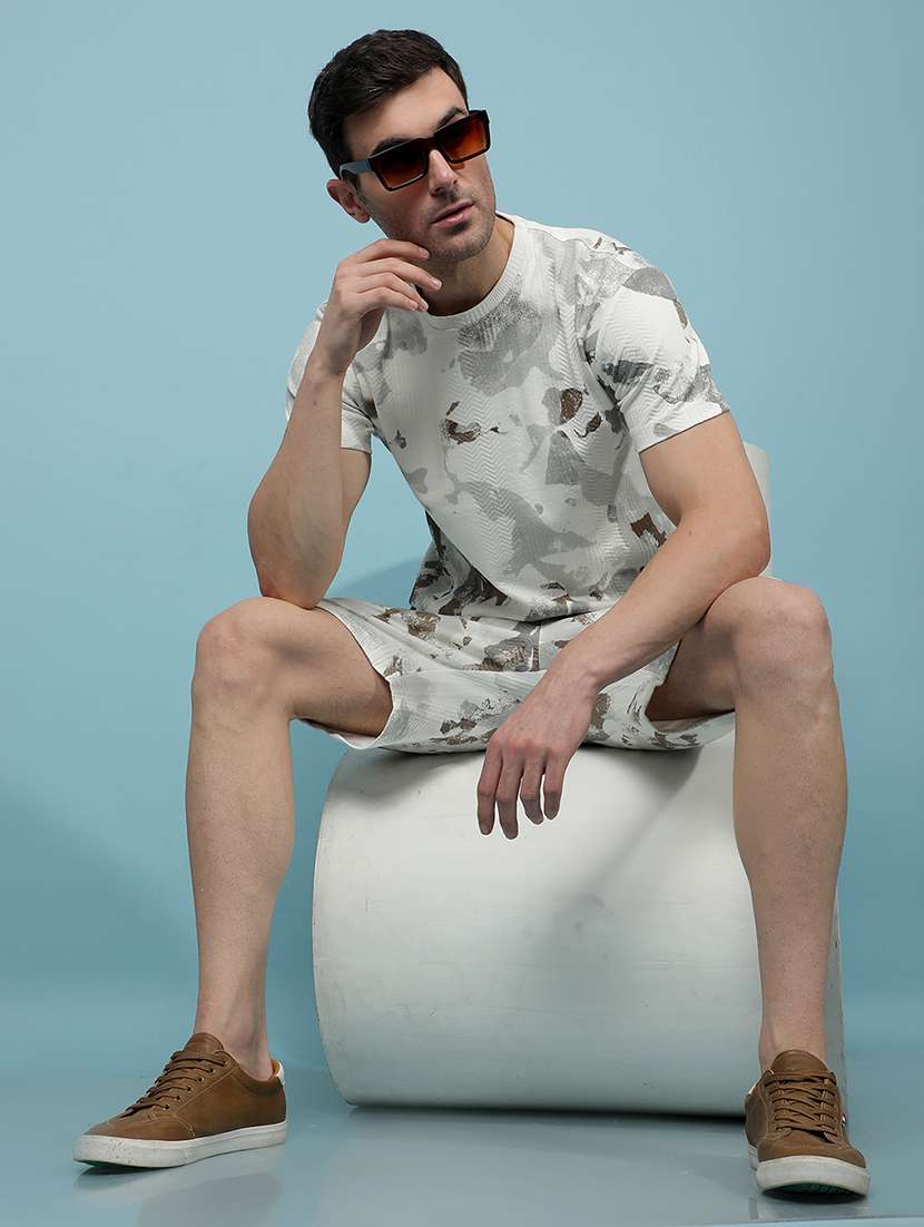 men printed short sleeve regular fit t-shirt