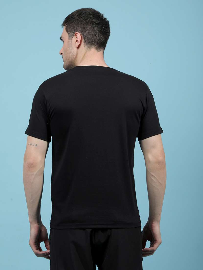 men chest print round neck regular fit t-shirt - 21914453 -  Standard Image - 3