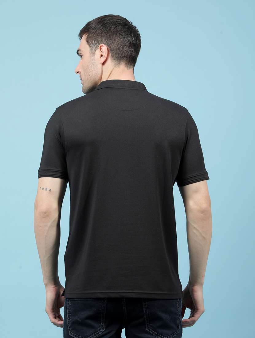men solid short sleeve slim fit polo t-shirt - 21914459 -  Standard Image - 3