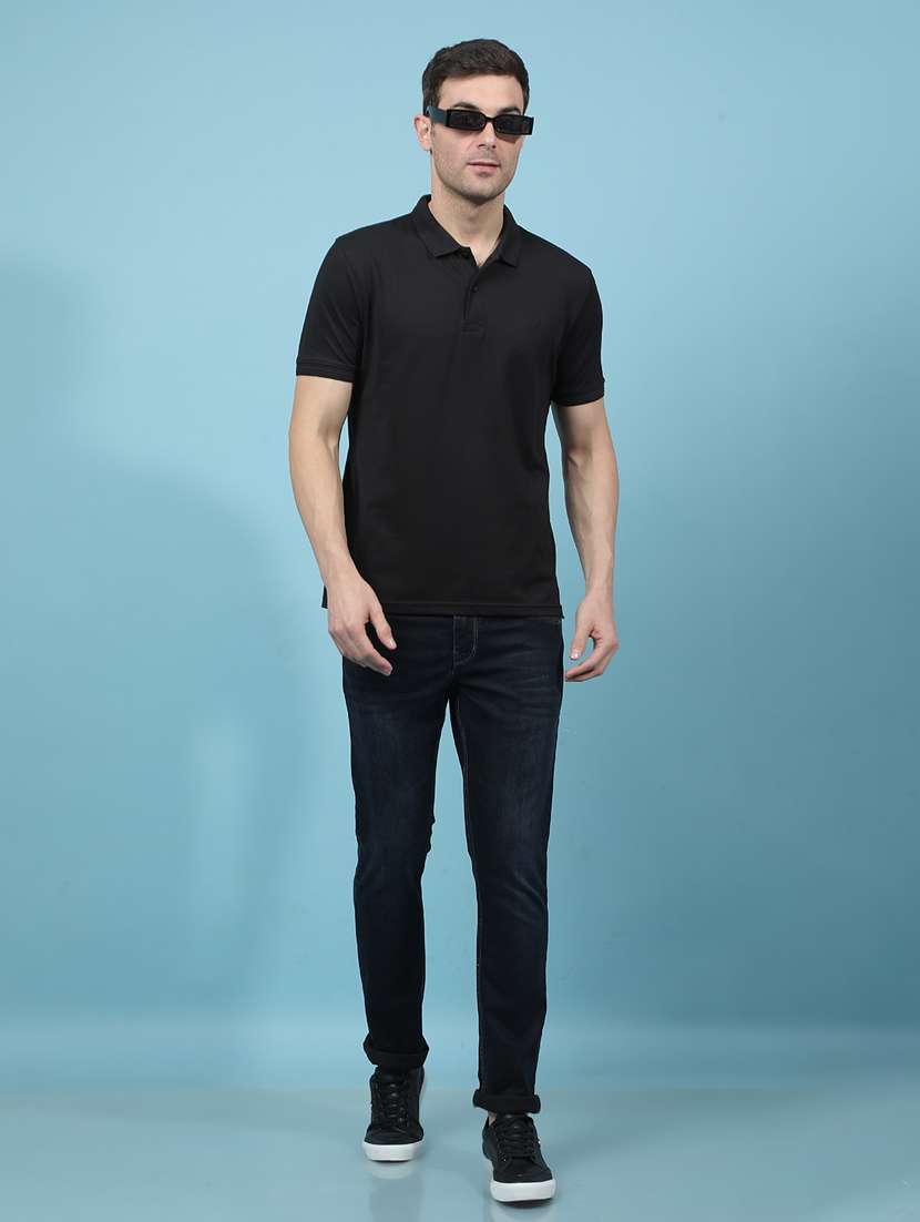 men solid short sleeve slim fit polo t-shirt - 21914459 -  Standard Image - 5