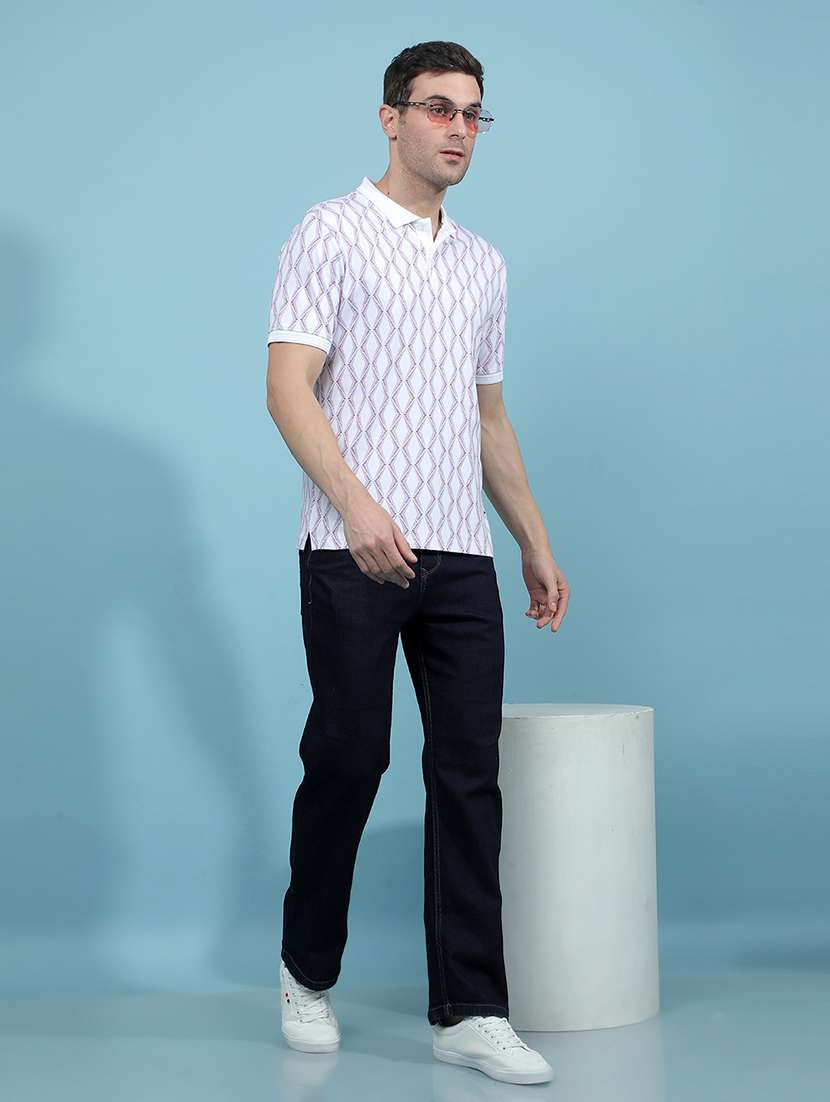 men printed short sleeves regular fit polo t-shirt - 21914466 -  Standard Image - 5