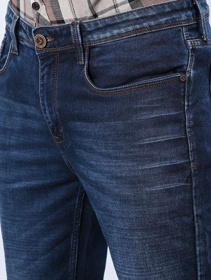 men washed mid rise slim fit jeans - 21914588 -  Standard Image - 5