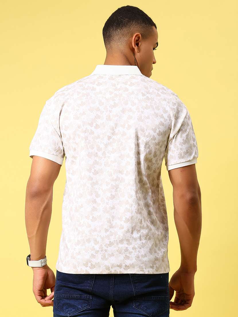 men printed short sleeve regular fit polo t-shirt - 21914591 -  Standard Image - 3