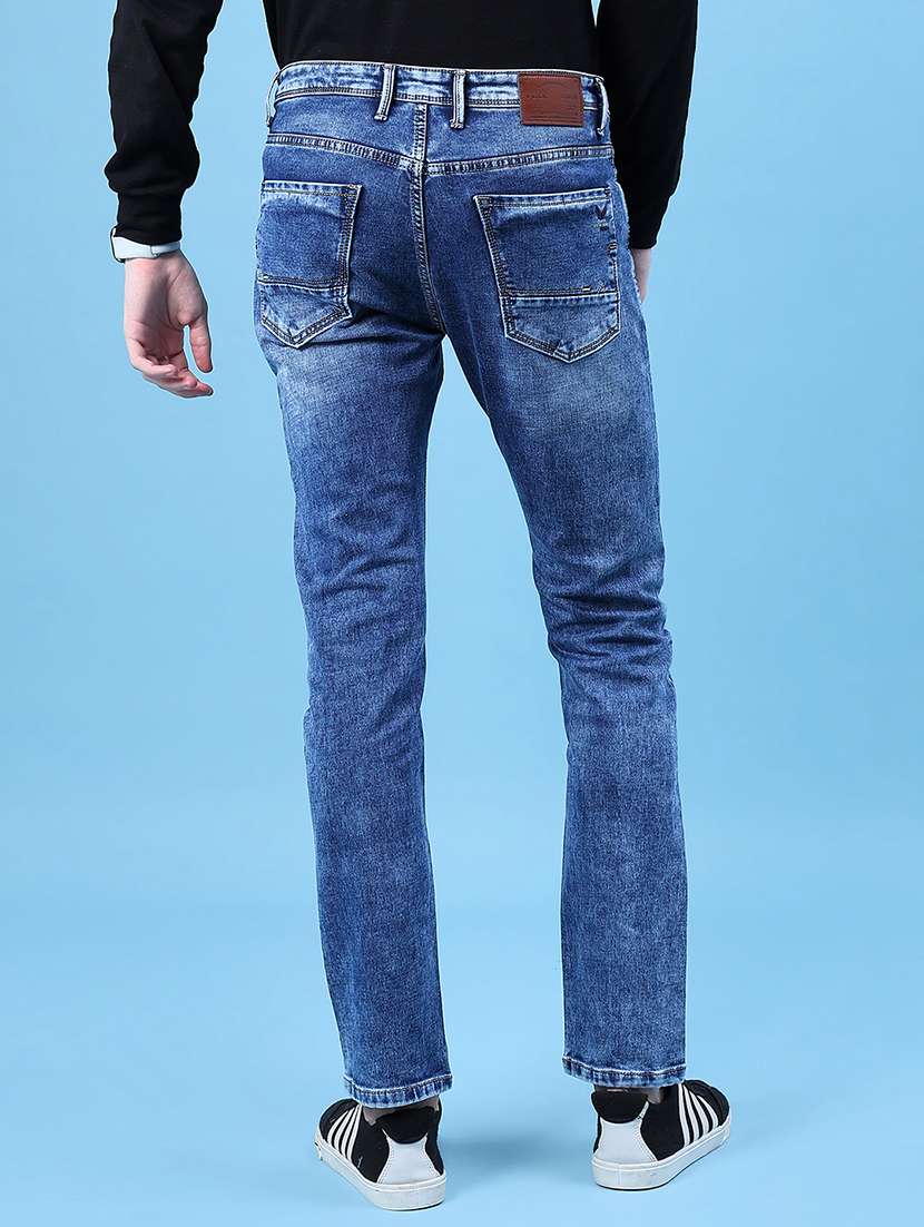 men washed mid rise full length slim fit jeans - 21914616 -  Standard Image - 3