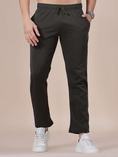 men side taped mid rise full length track pant - 21914965 -  Standard Image - 0