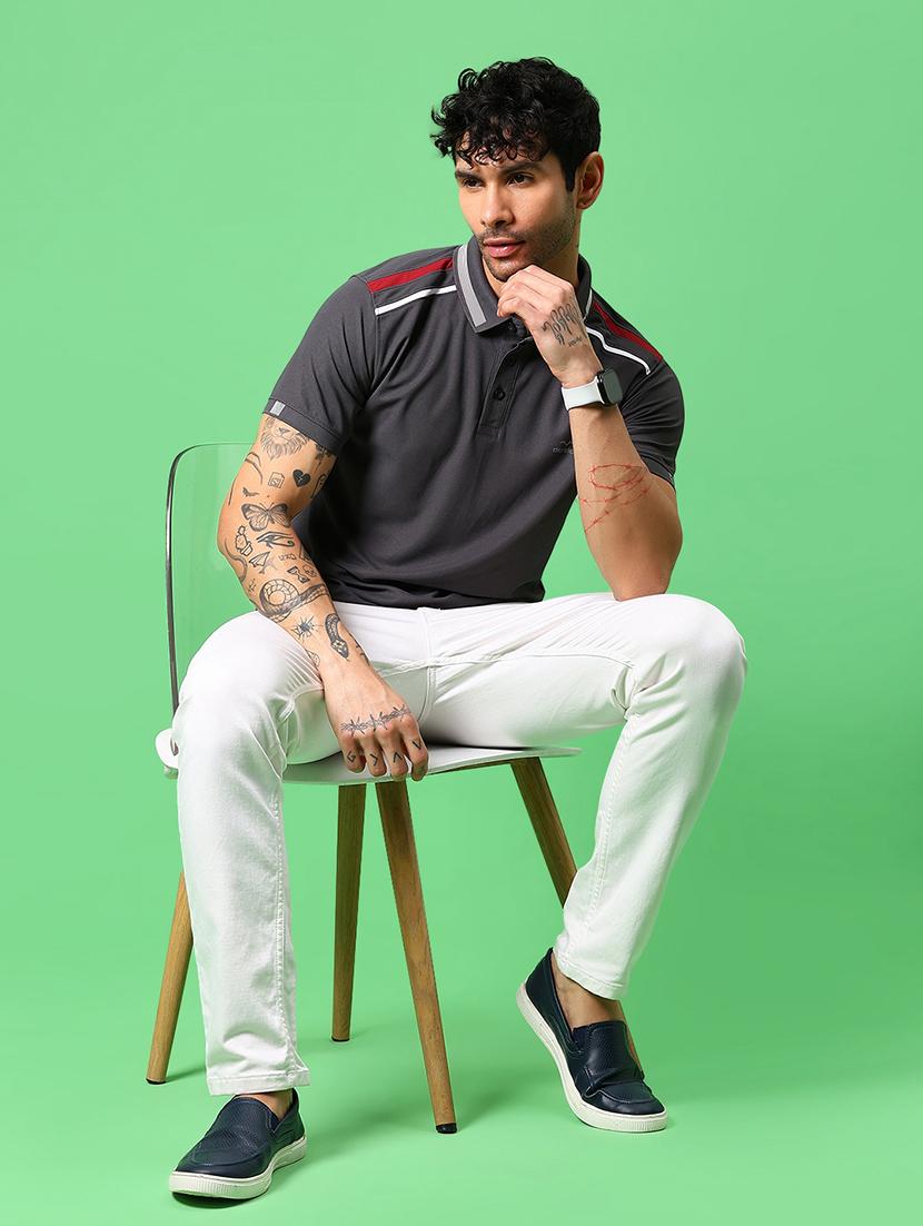 men solid short sleeve slim fit polo t-shirt - 21914989 - Standard Image - 3