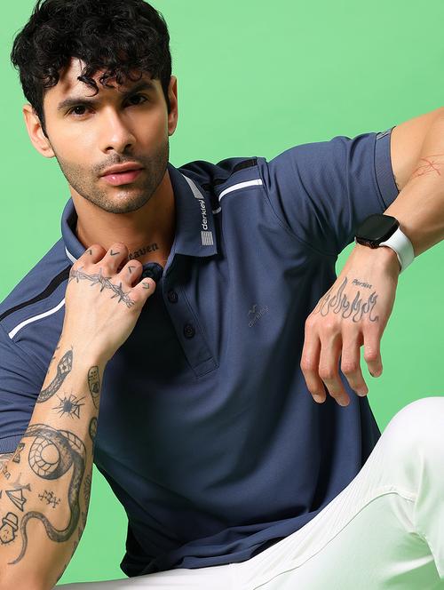men solid short sleeve slim fit polo t-shirt - 21914991 -  Standard Image - 0