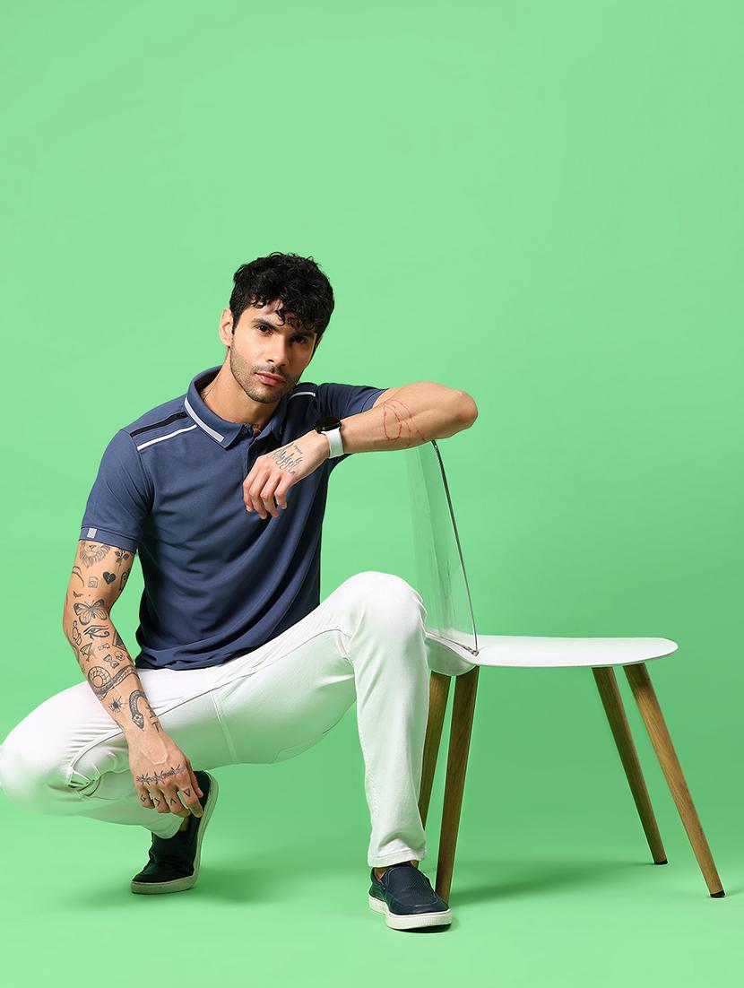 men solid short sleeve slim fit polo t-shirt - 21914991 - Standard Image - 3