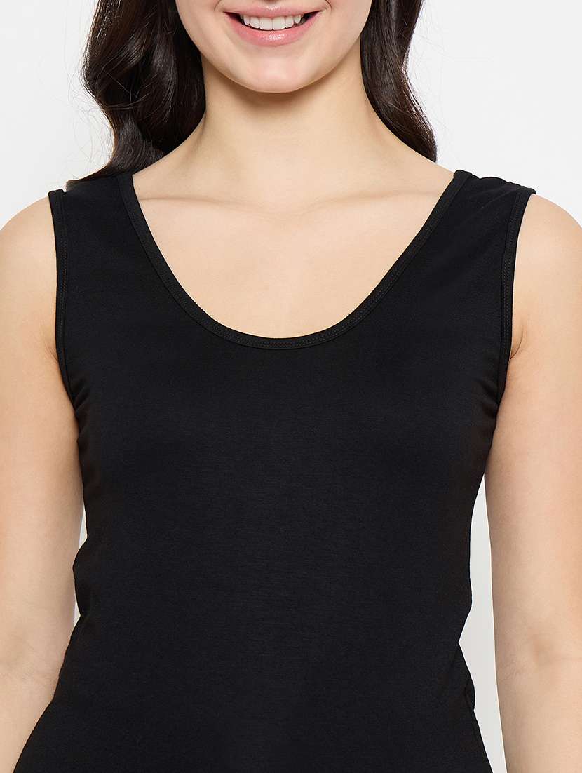 women black solid sleeveless camisole - 21915105 -  Standard Image - 5