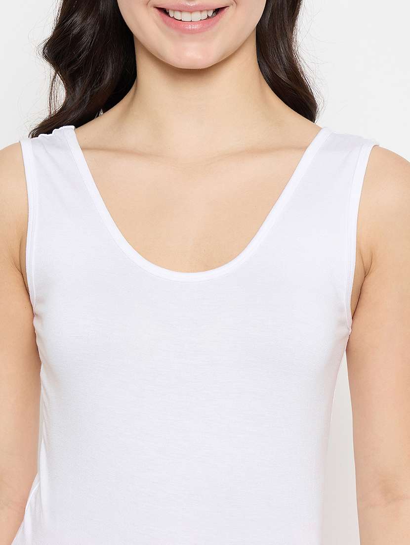 women white solid sleeveless camisole - 21915107 - Standard Image - 5