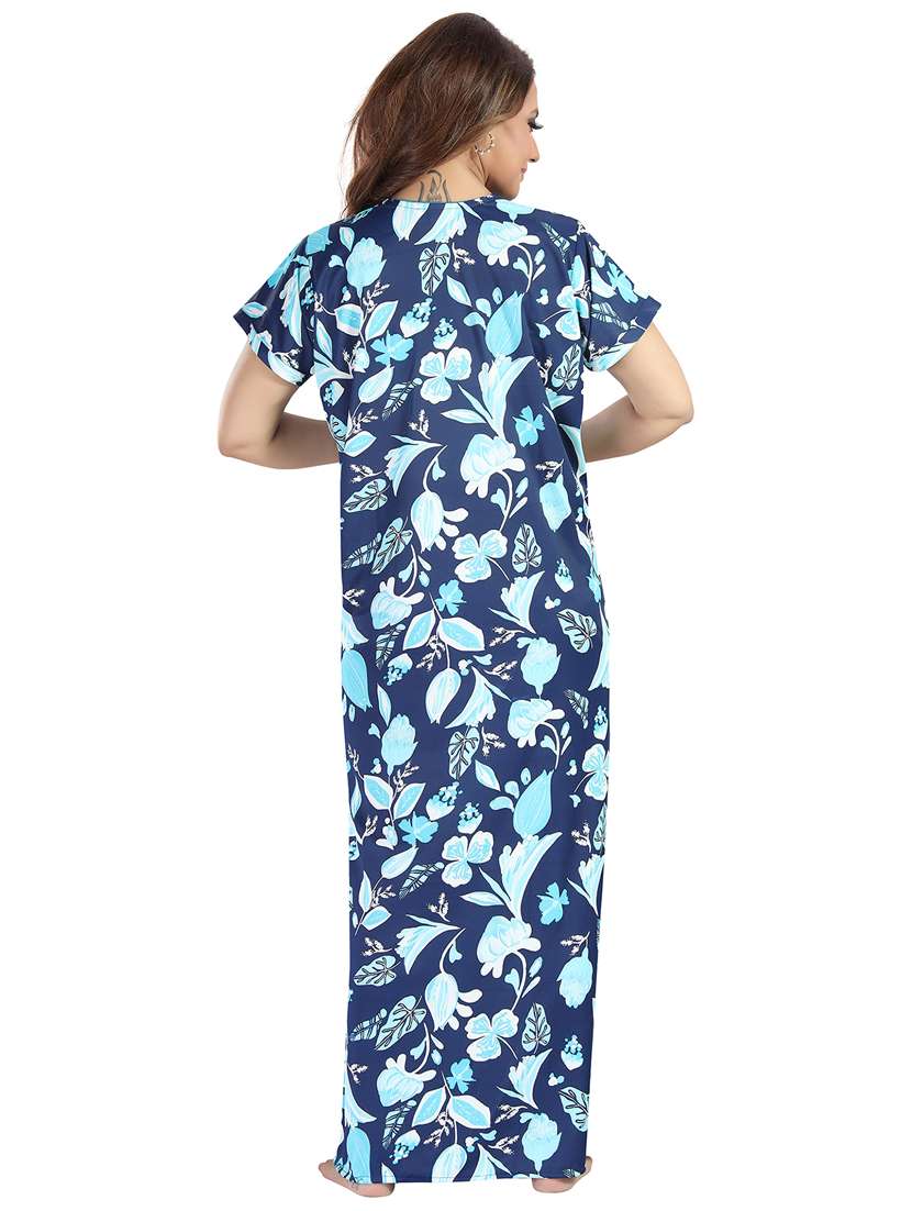 women printed short sleeve maternity wear nighty - 21915130 - Standard Image - 3