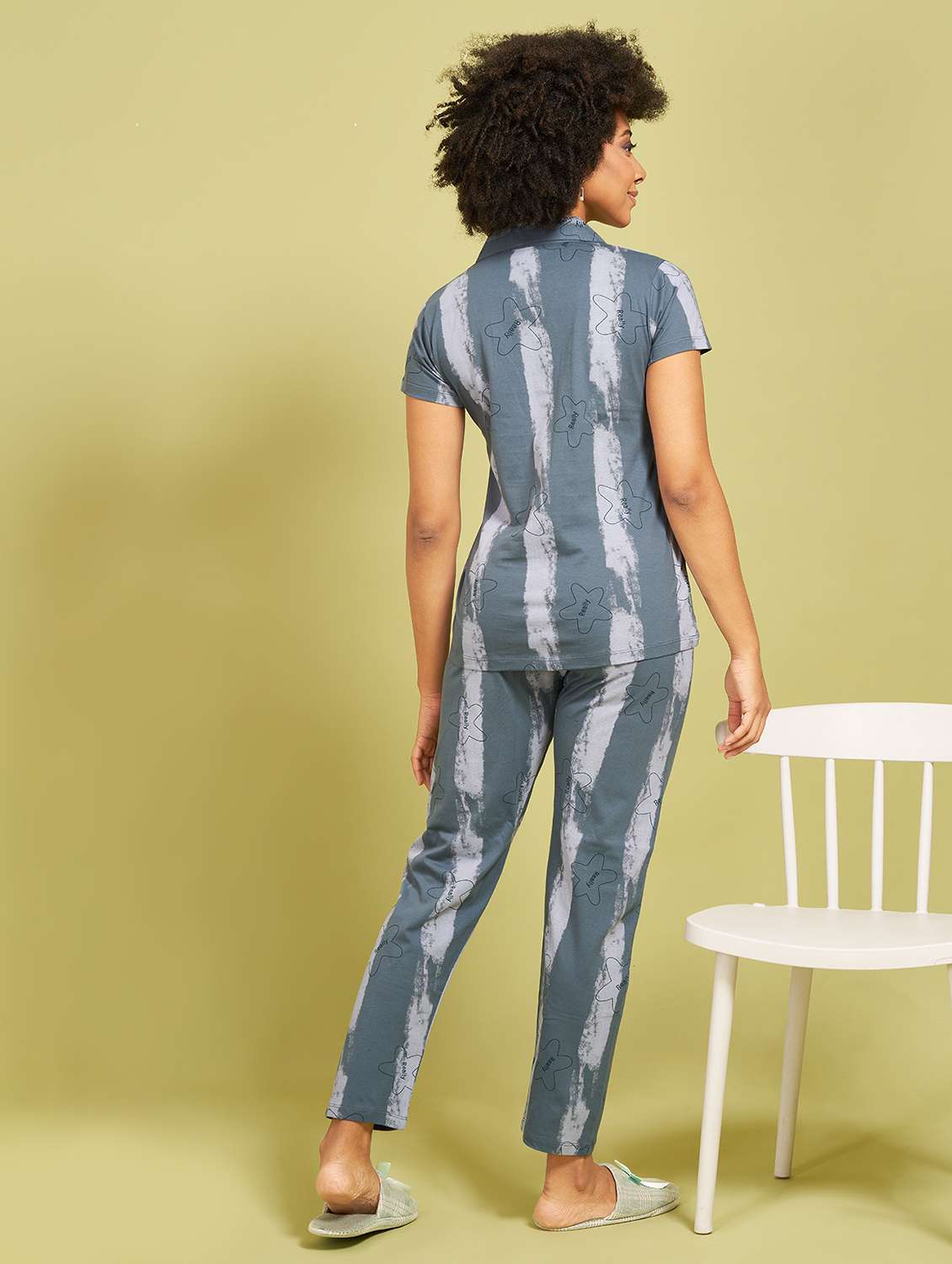 women printed nightwear pyjama set - 21915417 -  Standard Image - 3