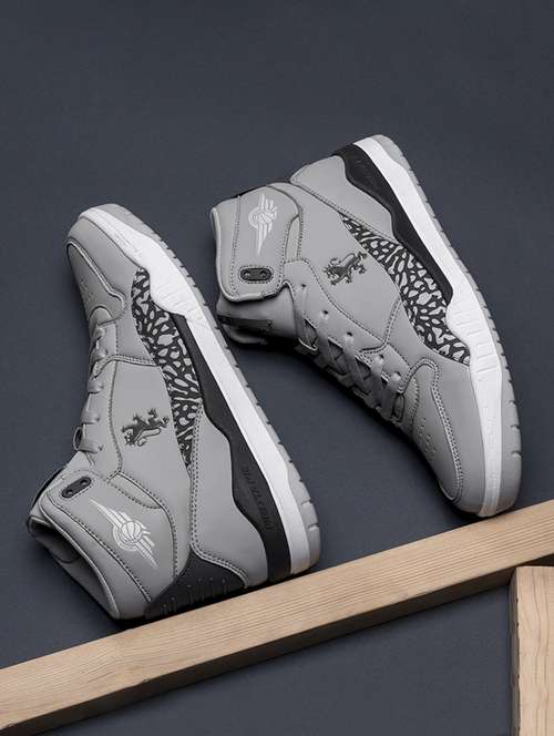 men grey lace up sneaker - 21915514 - Standard Image - 0