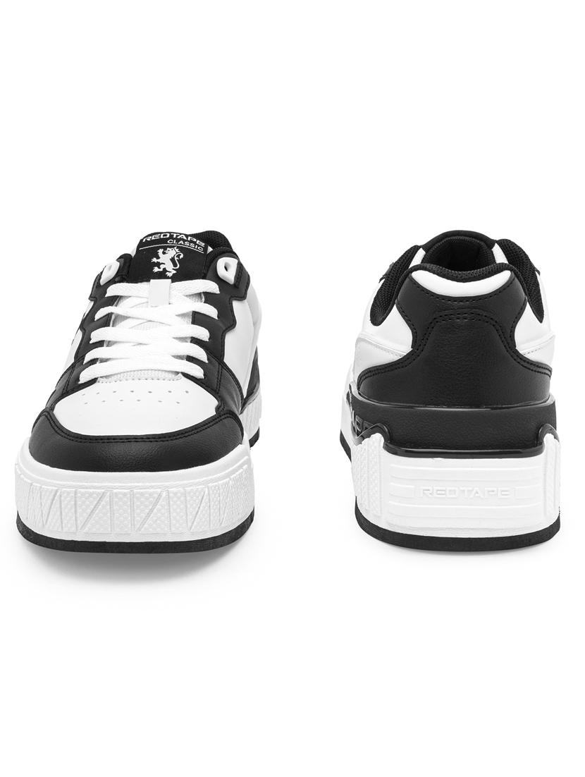 men white & black lace up sneaker - 21915520 - Standard Image - 3