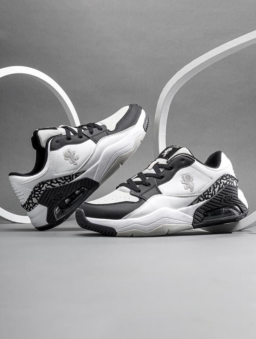 men white & black lace up sneaker - 21915568 - Zoom Image - 0