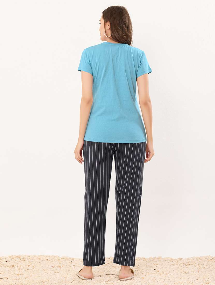 women printed nightwear pyjama set - 21915604 -  Standard Image - 3