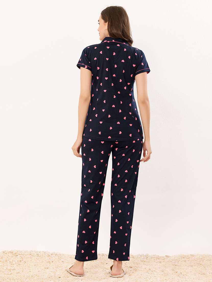 women printed nightwear pyjama set - 21915605 -  Standard Image - 3