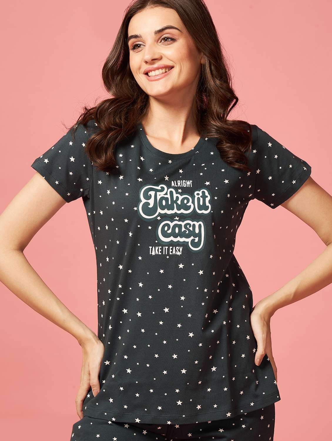 women printed nightwear pyjama set - 21915608 -  Standard Image - 5